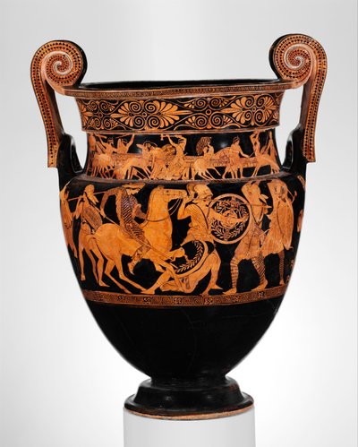 Krater wolutowy z terakoty, ok. 450 pne (terakota) autorstwa Greek